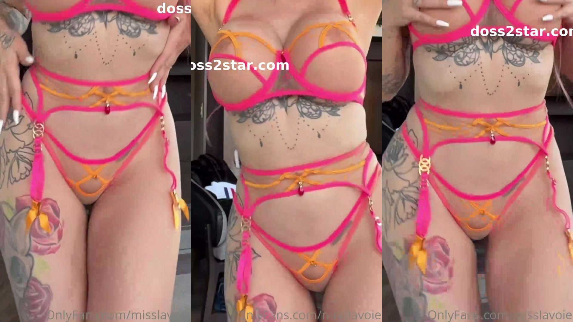 jade-lavoie lingerie orange vidéo