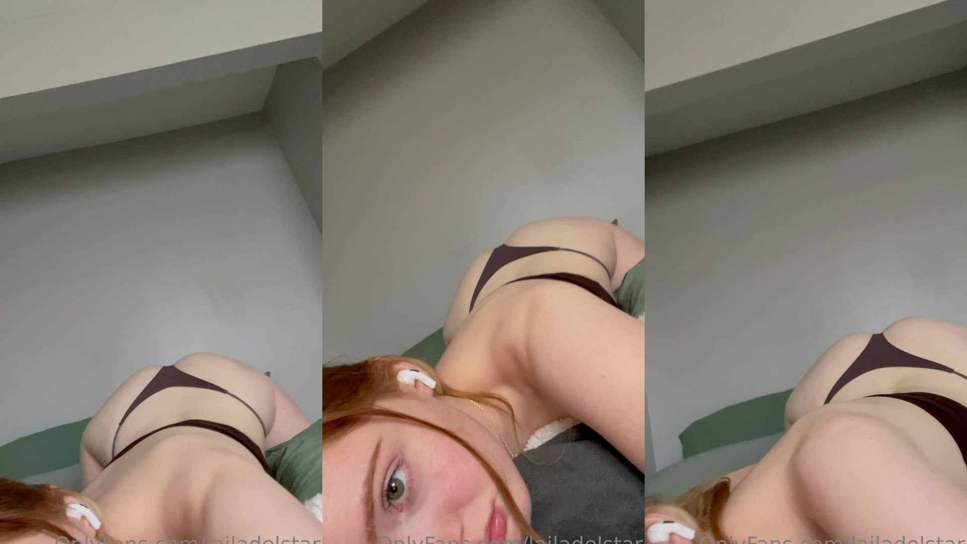 Lailadelstar on her bedroom nuding her ass to folowers