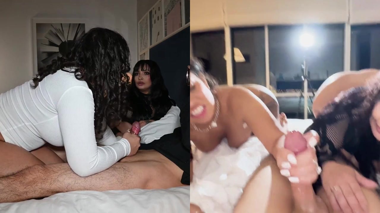 deux BBW saute sur une bite blanche video porno