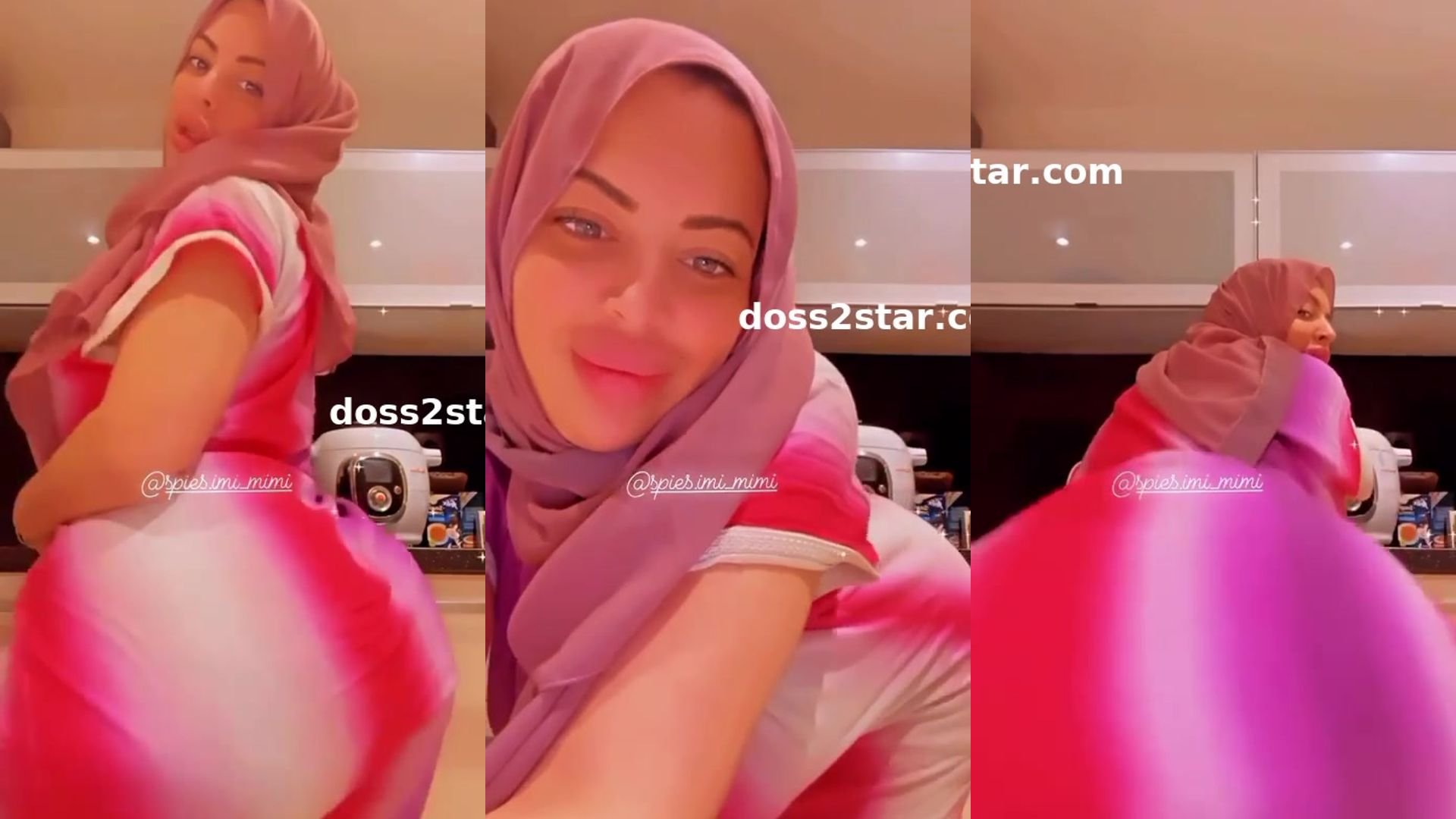 Mimi Algerienne  voilée parle mal d'une facon excitante et fais un bon spectacle